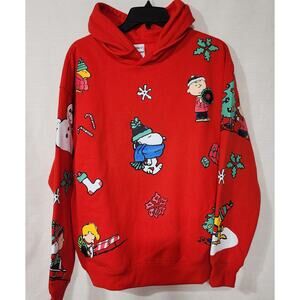 Snoopy and Friends christmas hoodie men's size medium